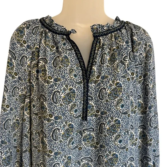 Max Studio Paisley Print Blouse Plus: 1X        BIN#S - Picture 2 of 10
